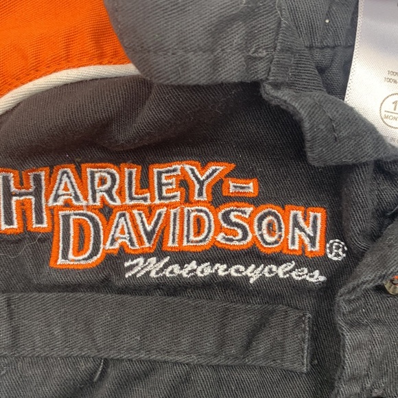 Harley-Davidson black orange kids button down shirt - size 12M - Picture 2 of 7